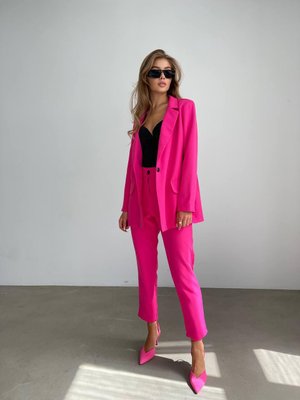 Класичний жіночий костюм брючний двійка єврокостюмка (приталений піджак і штани) у кольорах 840 фото